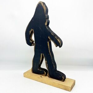 Rustic Wood Bigfoot On Base 12.75"H